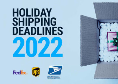 Holiday Shipping Deadlines 2022 — USPS, UPS, FedEx