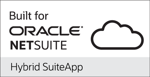 Built for Oracle NetSuite hybrid SuiteApp badge for netsuite shipping software Descartes ShipRush