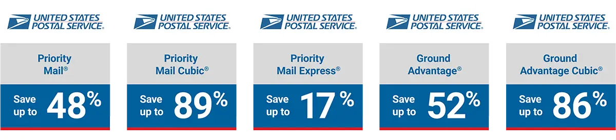 usps discount rates for priority mail, priority mail cubic, priority mail express, ground advantage, ground advantage cubic