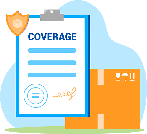 shipping insurance and home delivery coverage graphic